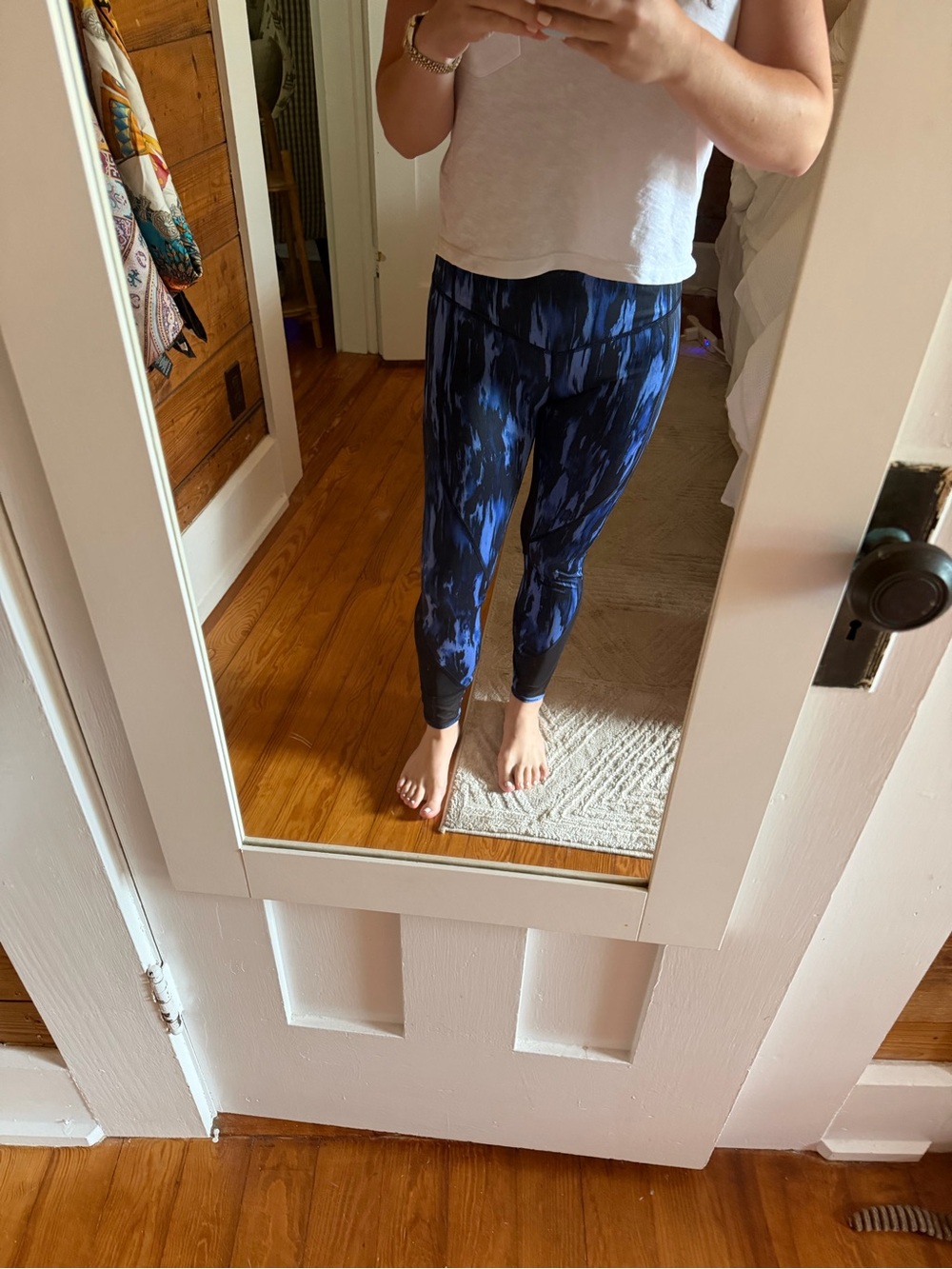 lululemon athletica Blue and Black Leggings